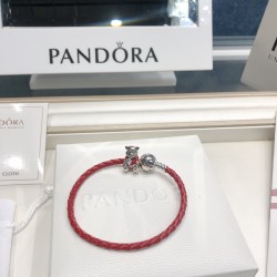 Pandora Bangle Red Silver 20082717