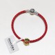 Pandora Golden Pig Red Rope Bangle