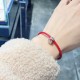 Pandora Silver Pig Red Rope Bangle