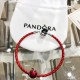 Pandora Sterling Silver Bangle Red Silver 20082758