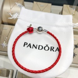 Pandora Sterling Silver Bangle Red Silver 20082758