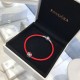 Pandora Silver Pig Red Rope Bangle