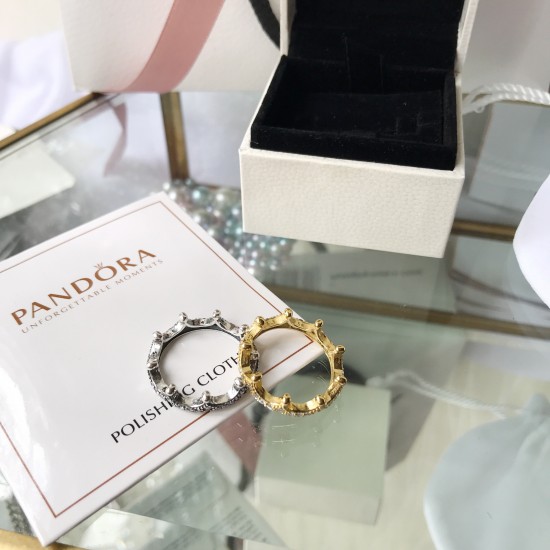 Pandora Clear Sparkling Crown Ring 197087CZ