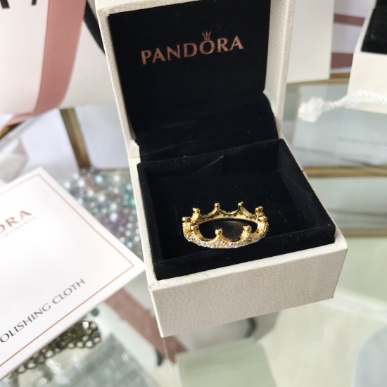 Pandora Clear Sparkling Crown Ring 197087CZ