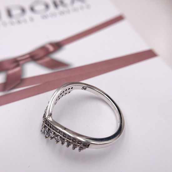 Pandora Princess Wishbone Ring 197736CZ