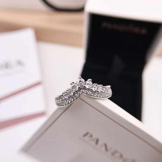 Pandora Princess Wishbone Ring 197736CZ