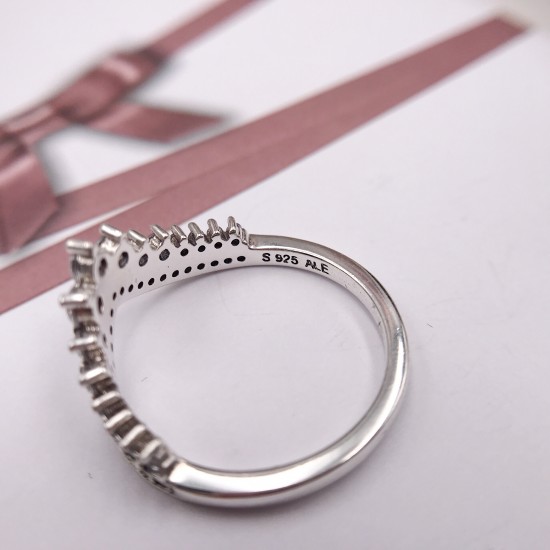 Pandora Princess Wishbone Ring 197736CZ