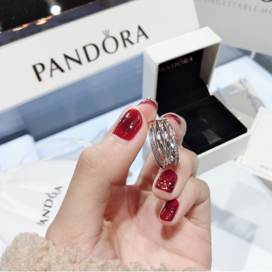 Pandora Sparkling And Polished Lines Ring 190919CZ