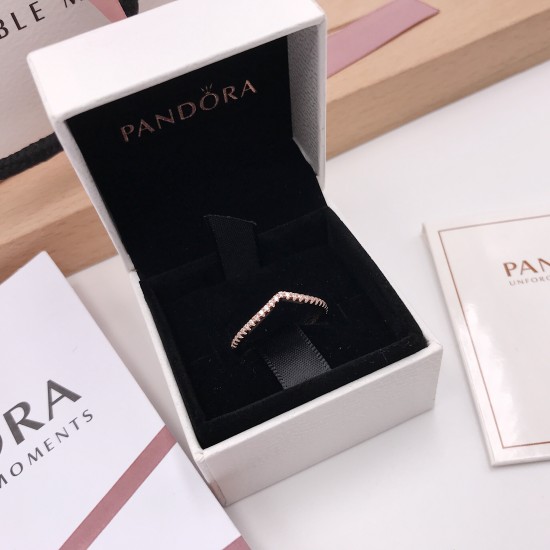 Pandora Sparkling Wishbone Ring 186316CZ