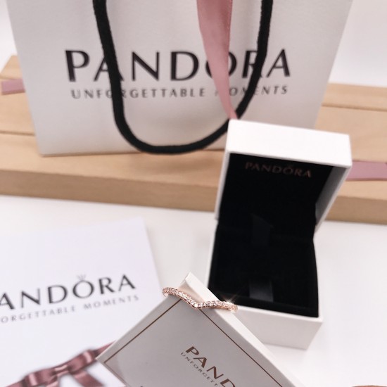 Pandora Sparkling Wishbone Ring 186316CZ