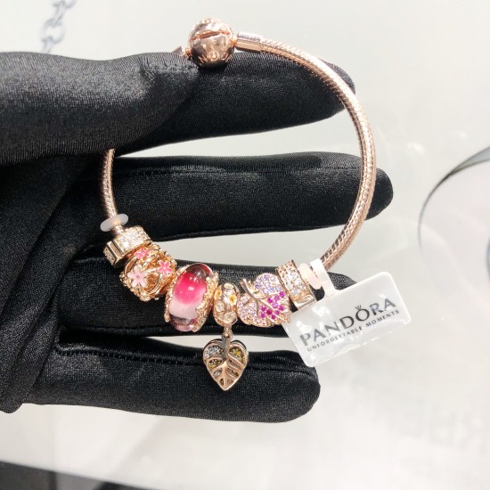 Pandora 18K Rose Gold Bangle Pink Gold 20082736