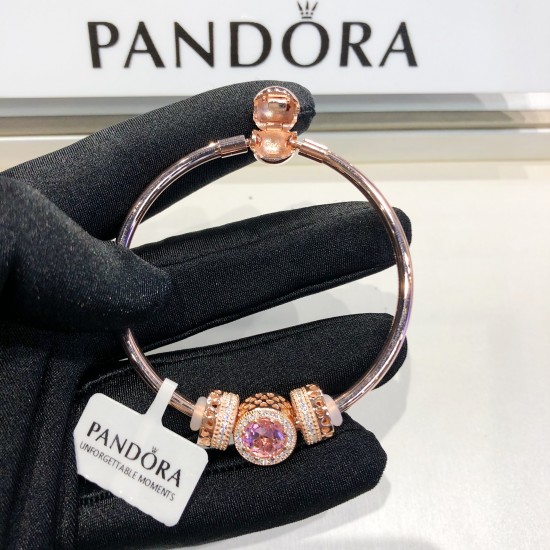 Pandora 18K Rose Gold Bangle Pink Gold 20082739