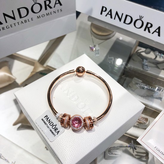 Pandora 18K Rose Gold Bangle Pink Gold 20082752