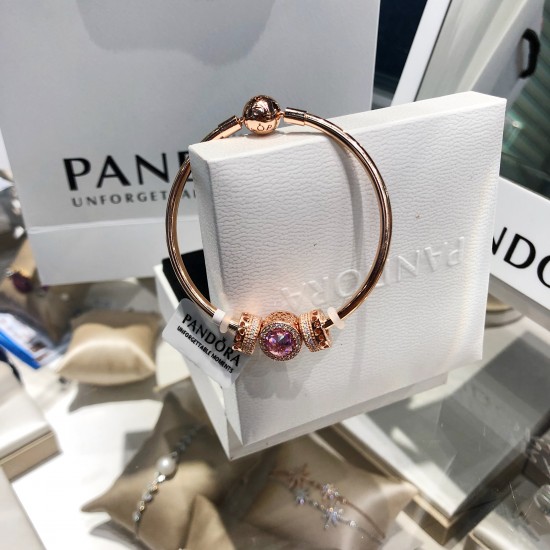 Pandora 18K Rose Gold Bangle Pink Gold 20082752