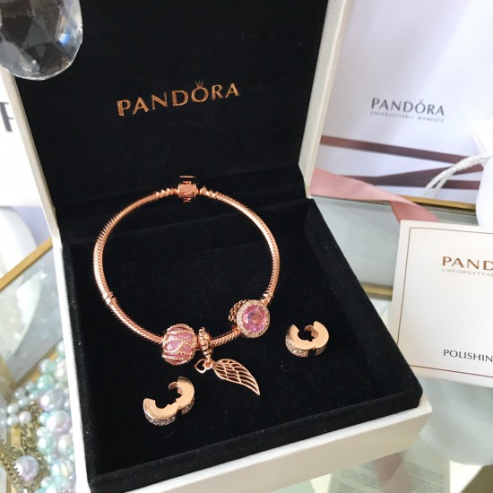 Pandora Guardian Of Love Bangle Rose Gold