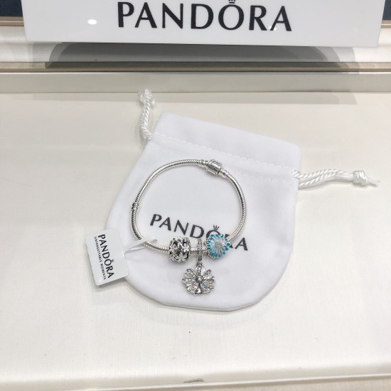 Pandora Bangle Sterling Silver Blue 20082719