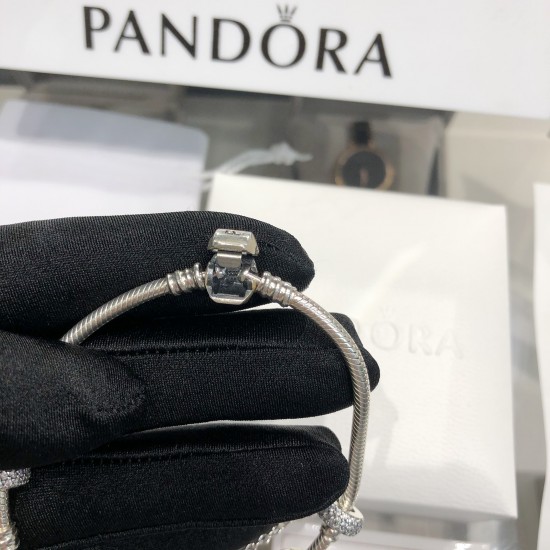 Pandora Bangle Sterling Silver Pink 20082707