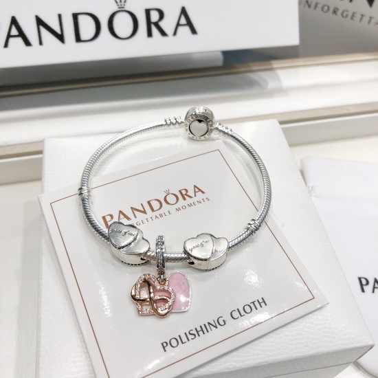 Pandora Bangle Sterling Silver Pink 20082711