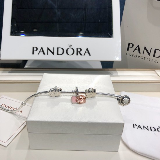 Pandora Bangle Sterling Silver Pink 20082711