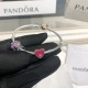 Pandora Bangle Sterling Silver Red 20082709