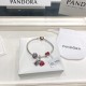 Pandora Bangle Sterling Silver Red 20082709