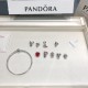 Pandora Bangle Sterling Silver Red 20082721