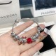 Pandora Bangle Sterling Silver Red 20082721