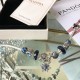 Pandora Blue Glass Bangle Sterling Silver