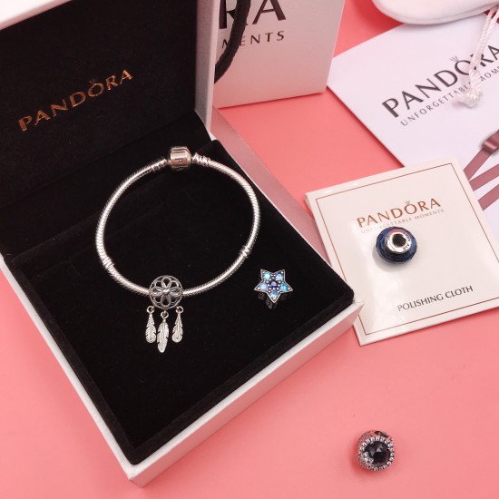 Pandora Blue Starry Sky Bangle Sterling Silver