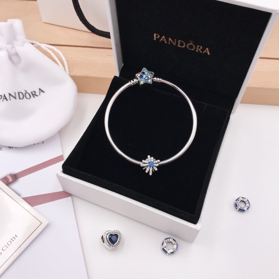 Pandora Bright Star Fireworks Bangle Sterling Silver