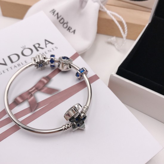 Pandora Bright Star Fireworks Bangle Sterling Silver