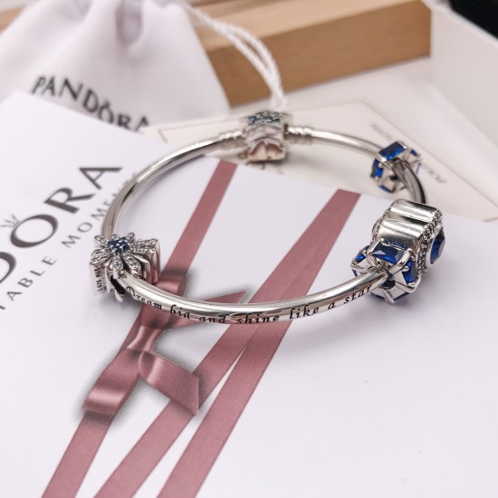 Pandora Bright Star Fireworks Bangle Sterling Silver