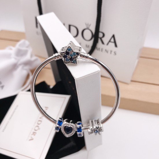 Pandora Bright Star Fireworks Bangle Sterling Silver