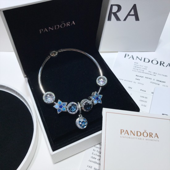 Pandora Bright Stars Bangle Sterling Silver