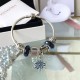 Pandora Crystal Snow Bangle Sterling Silver