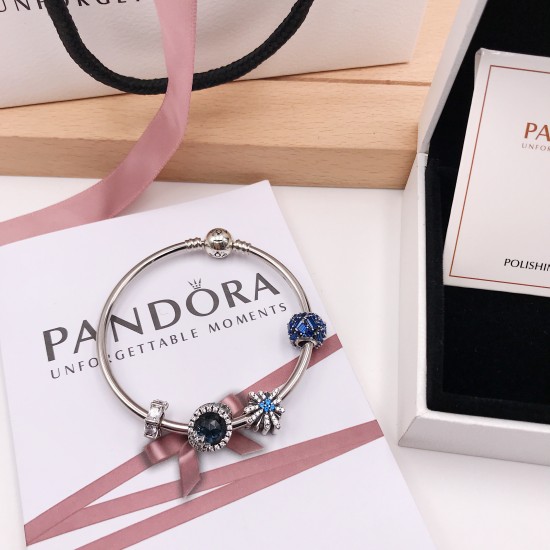 Pandora Dazzling Fireworks Bangle Sterling Silver