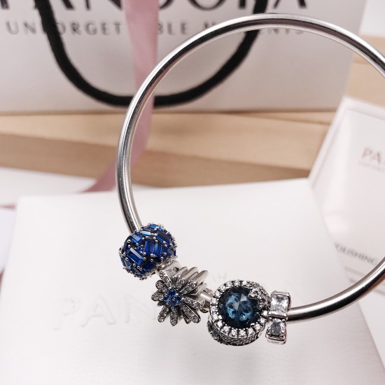 Pandora Dazzling Fireworks Bangle Sterling Silver