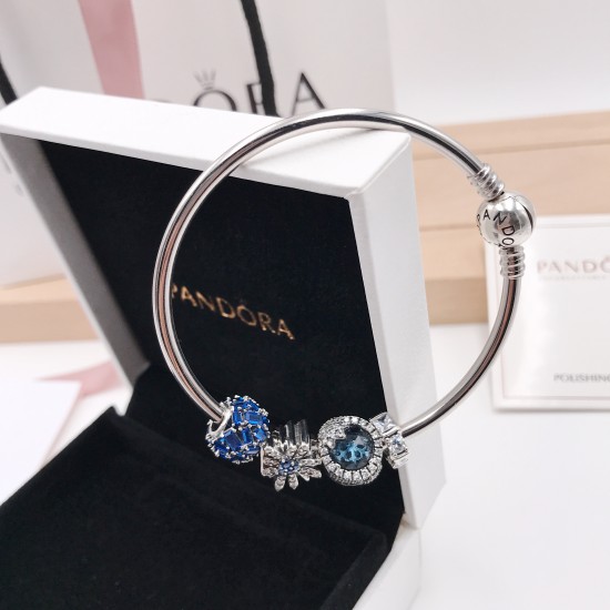 Pandora Dazzling Fireworks Bangle Sterling Silver