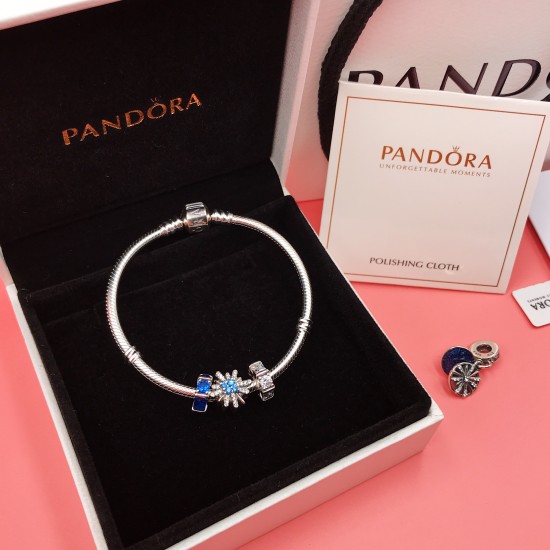 Pandora Dazzling Fireworks Bangle Sterling Silver