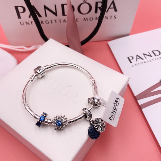 Pandora Dazzling Fireworks Bangle Sterling Silver