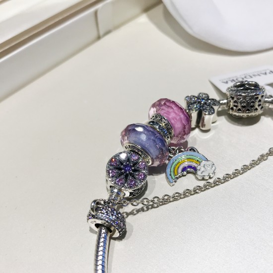 Pandora Dream Girl Rainbow Bracelets Sterling Silver