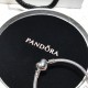 Pandora Fuchsia Glittering Heart Bangle Sterling Silver