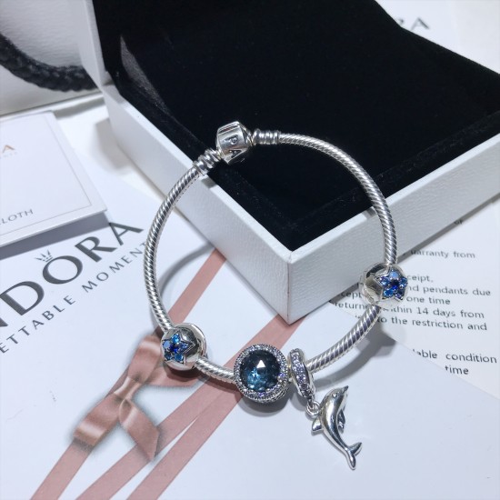 Pandora Lively Dolphin Bangle Sterling Silver