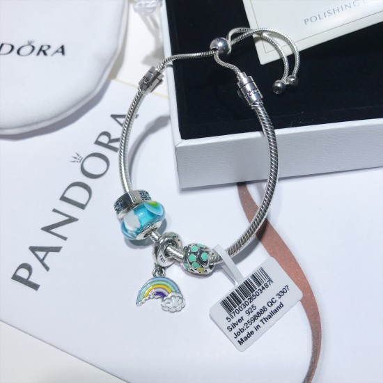 Pandora Neon Symphony Bangle Sterling Silver