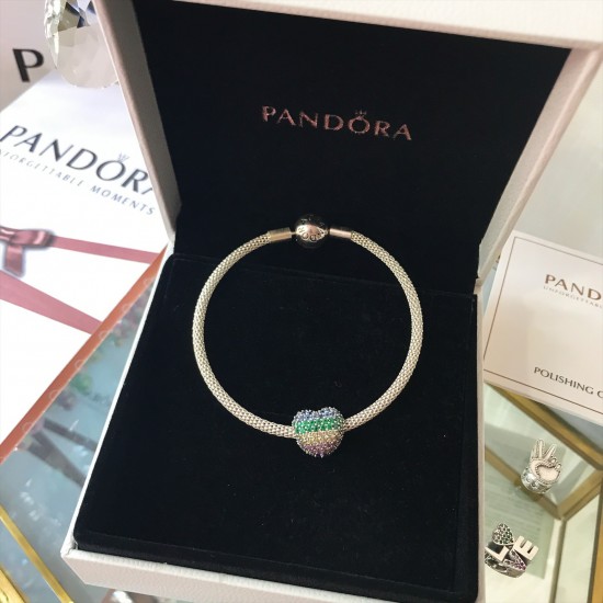 Pandora Peace Symbol Bangle Sterling Silver