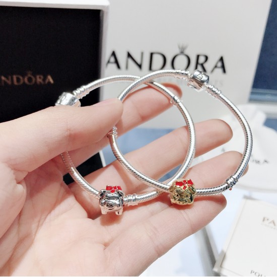 Pandora Silver Pig Bangle Sterling Silver 20082776