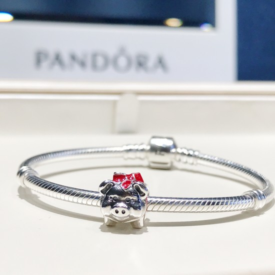 Pandora Silver Pig Bangle Sterling Silver 20082776