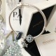 Pandora Snowflakes Cat Eye Bangle Sterling Silver