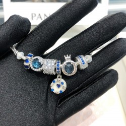 Pandora Sterling Silver Bangle Blue 20082734