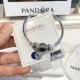 Pandora Sterling Silver Bangle Blue Silver 20082738